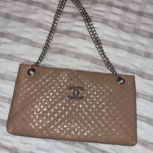 blush/tan shoulder bag